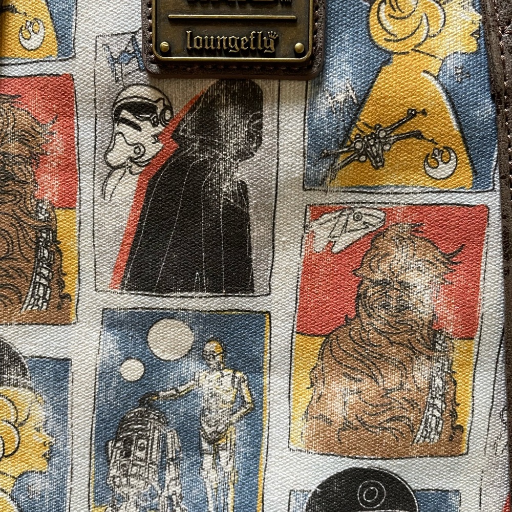 NWOT Loungefly x Star Wars Cards Tote Crossbody Bag - Picture 2 of 8